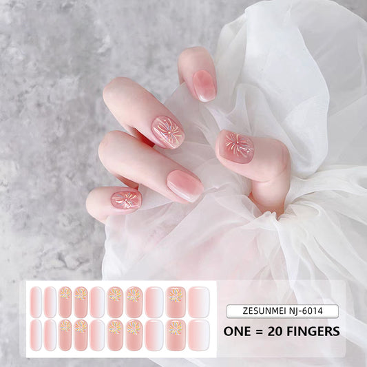 Natural Gel Nail Stickers, Semi-cured Gel Nail Stickers, Portable and Safe, Achieve Freedom of Manicure