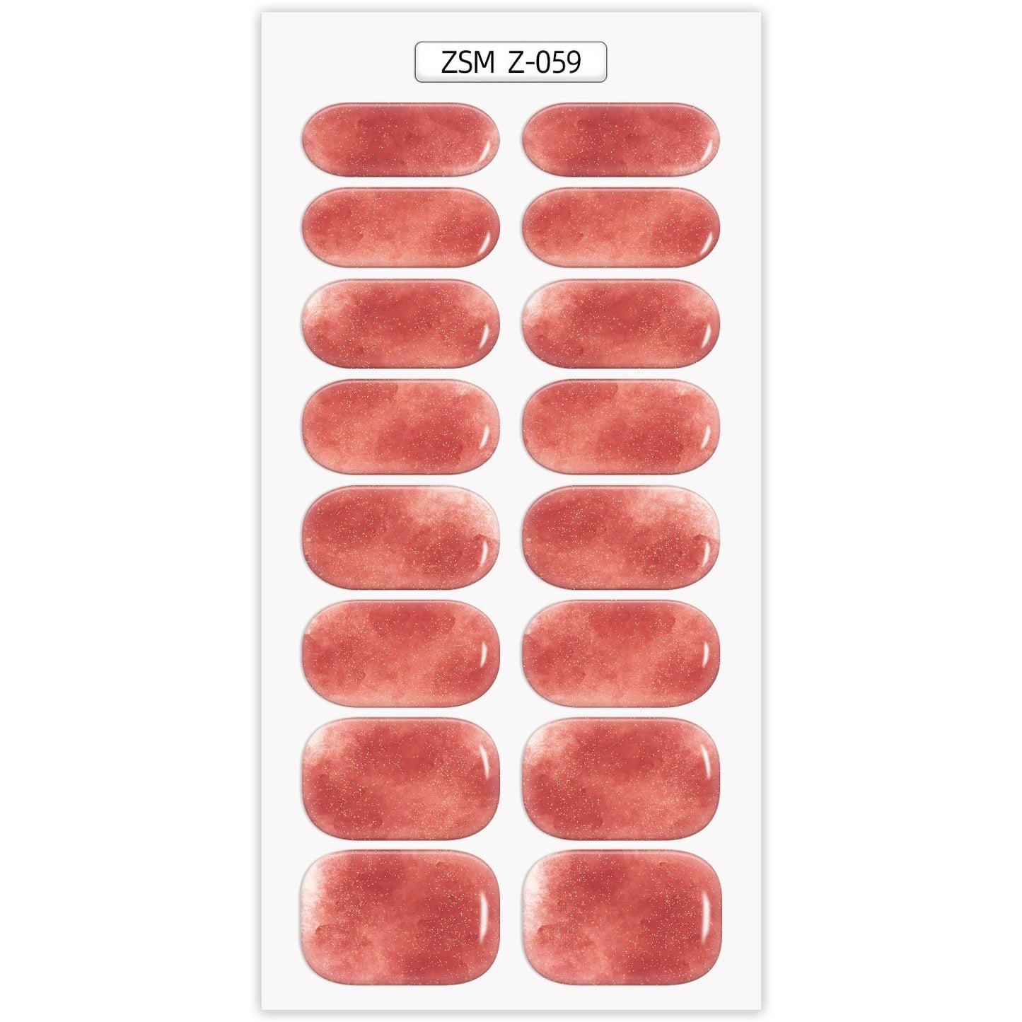 Gel Nail Art Stickers (Halo), Semi Cure Gel Nail Strips (16pcs), Real Nail Polish Art Stickers, Sticker Decoration Includes Preparation Pads, Nail Files and Wooden Sticks, Suitable for Women, Girls